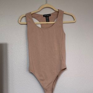 Tan body suit